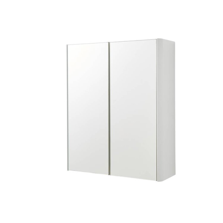 Kartell Arc 500mm White 2 Door Mirror Cabinet