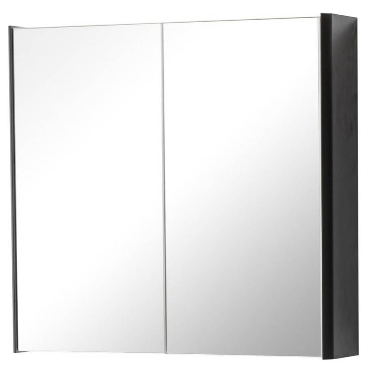 Kartell Arc 600mm Matt Graphite 2 Door Mirror Cabinet