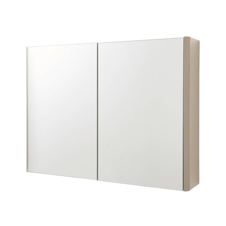 Kartell Arc 800mm Cashmere 2 Door Mirror Cabinet