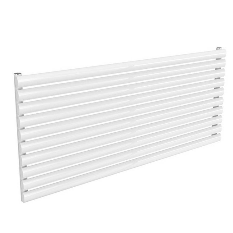 Reina Nevah 590x1400mm White Mild Steel Single Horizontal Radiator