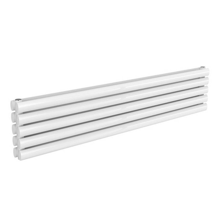 Reina Nevah 295x1400mm White Mild Steel Double Horizontal Radiator