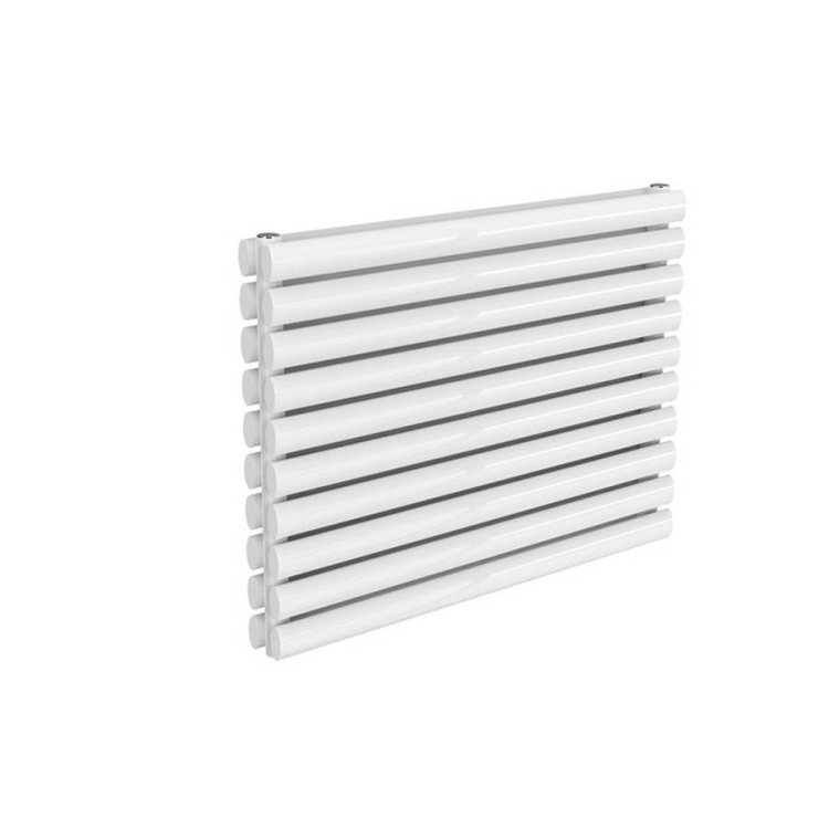 Reina Nevah 590x800mm White Mild Steel Double Horizontal Radiator