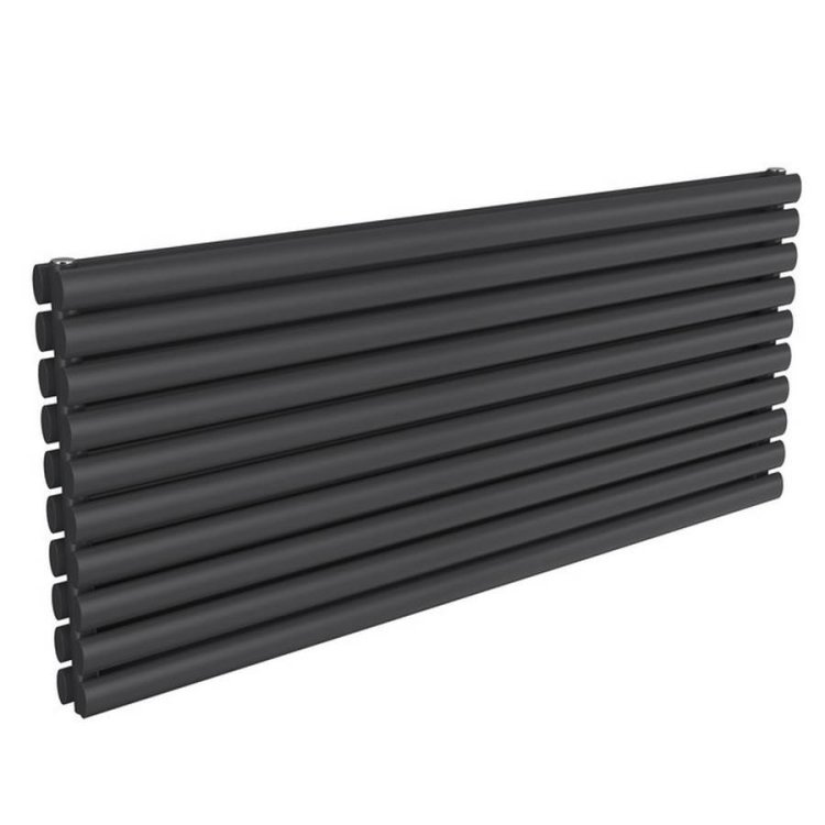 Reina Nevah 590x1400mm Anthracite Mild Steel Double Horizontal Radiator