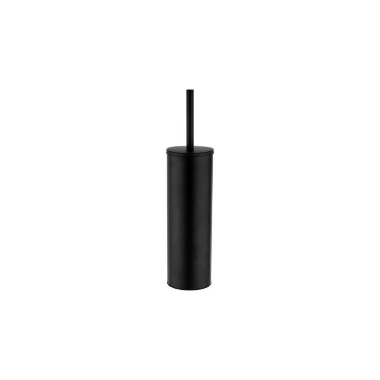 Kartell Nero Round Black Wall Mounted Toilet Brush and Holder