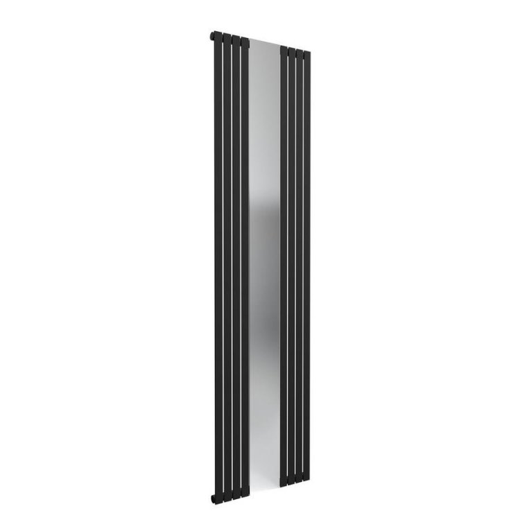 Reina Reflect 1800x445mm Black Mild Steel Designer Radiator