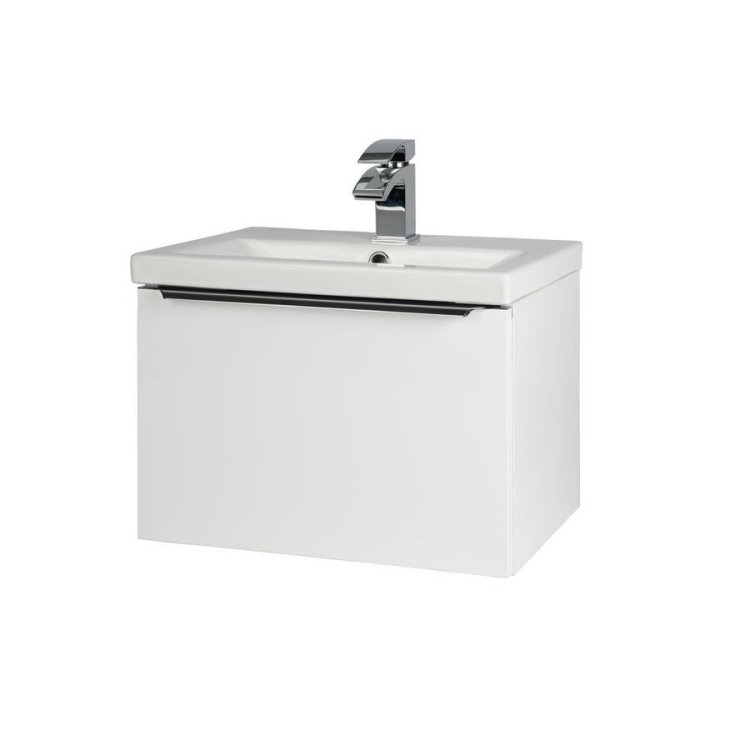 Kartell Kore 500mm White Wall Mounted Drawer Vanity Unit & Basin