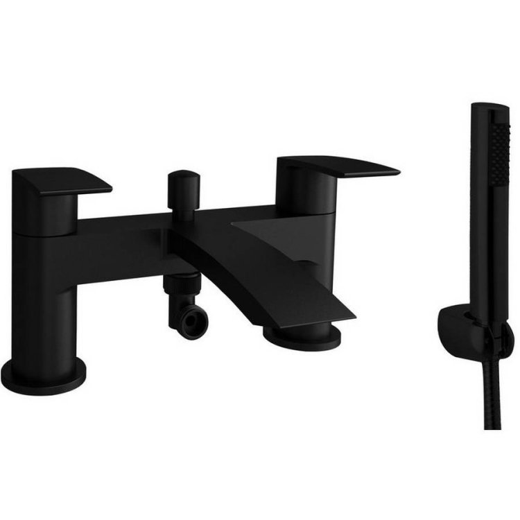 Kartell Nero Curve Black Bath Shower Mixer