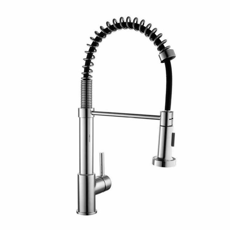 Kartell Chrome Kitchen Sink Mixer Tap with Pull Out Spray