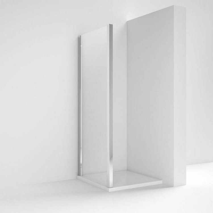 Nuie Rene 900mm Chrome Framed Shower Side Panel