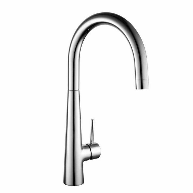 Kartell Brushed Steel Single Lever Kitchen Sink Mixer Tap