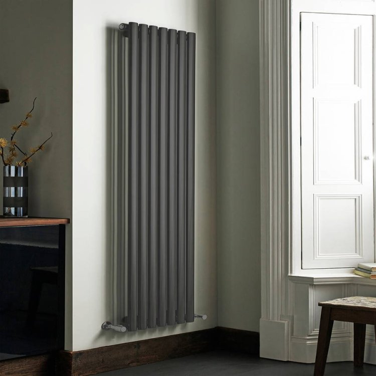 Kartell Aspen 1800x430mm Anthracite Single Designer Radiator