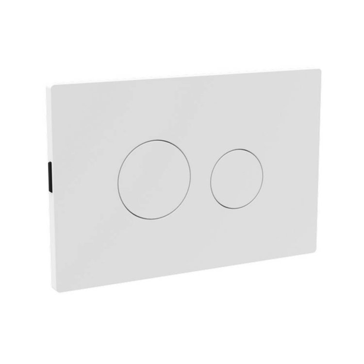 Nuie Matt White Round Flush Plate for Pneumatic Dual Flush