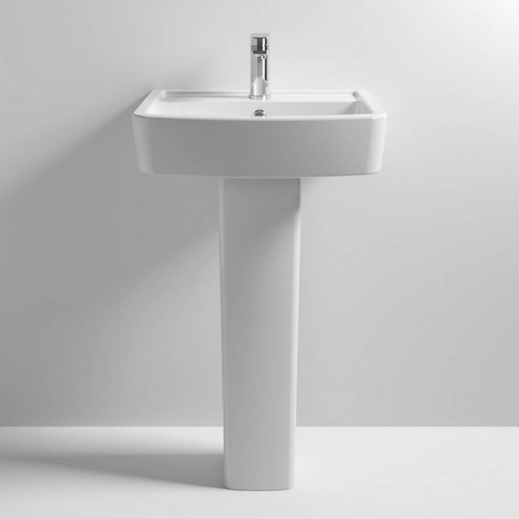 Nuie Bliss 520mm 1TH Basin and Pedestal