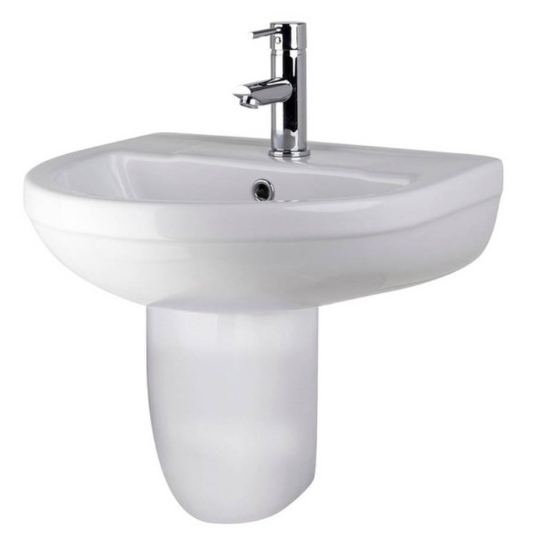 Nuie Harmony 500mm Basin and Semi Pedestal