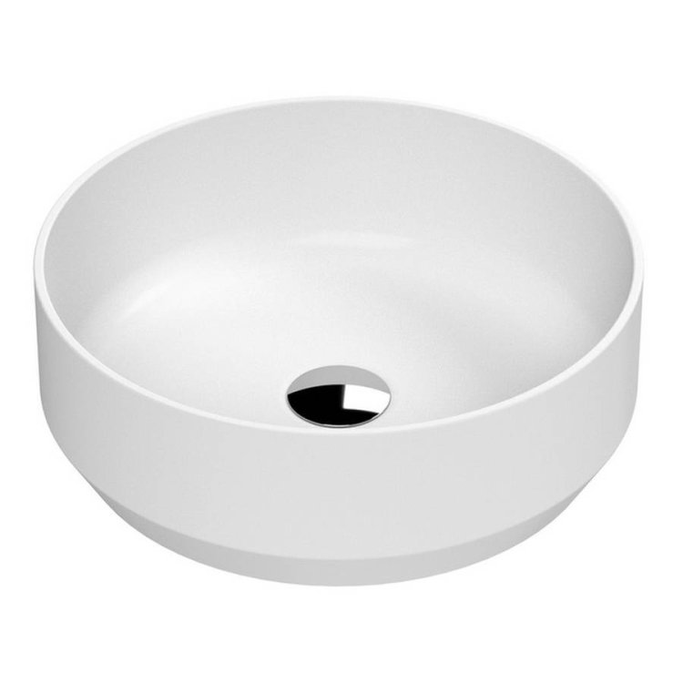 Nuie Luxe White 350mm Circle Countertop Basin