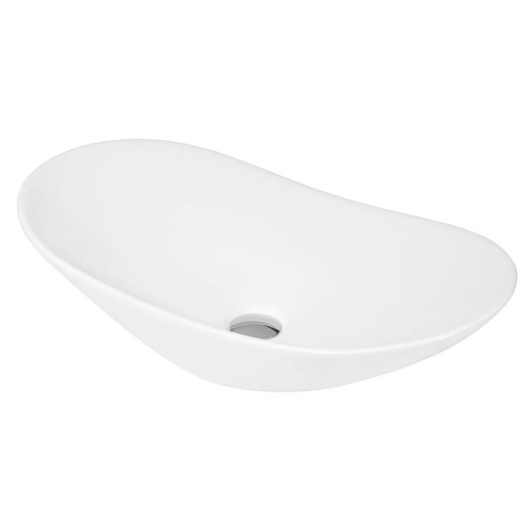 Nuie White 615mm Oval Countertop Basin