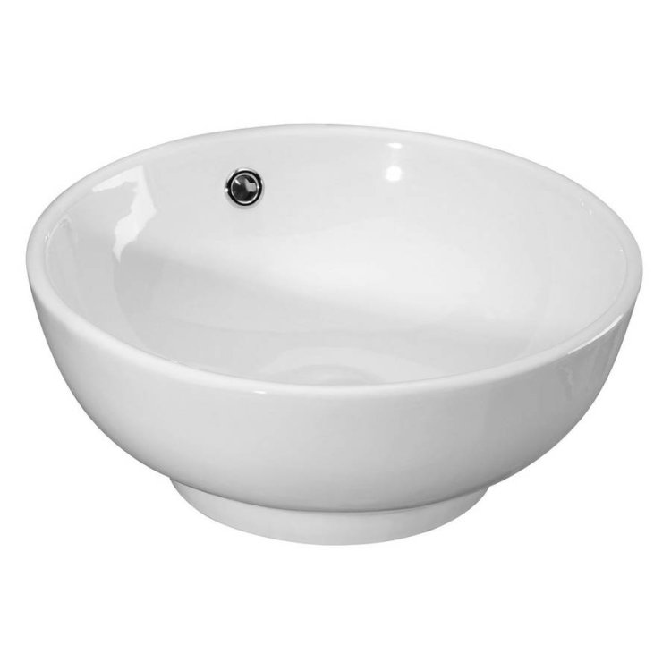 Nuie White 410mm Round Countertop Basin