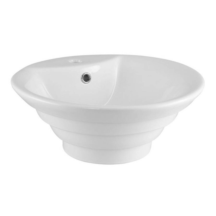 Nuie White 460mm Round Countertop Basin