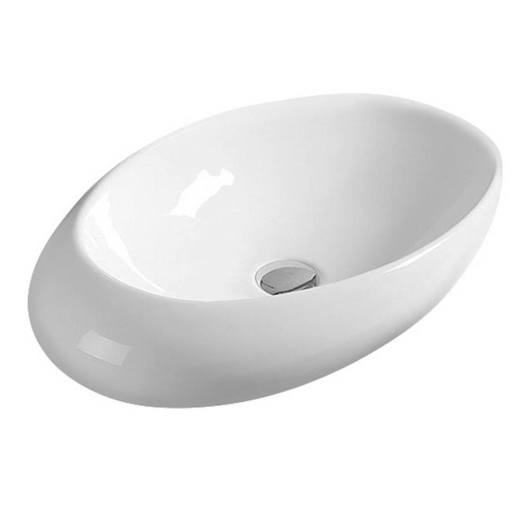 Nuie White 490mm Oval Countertop Basin