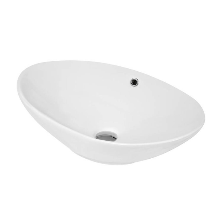 Nuie White 588mm Oval Countertop Basin