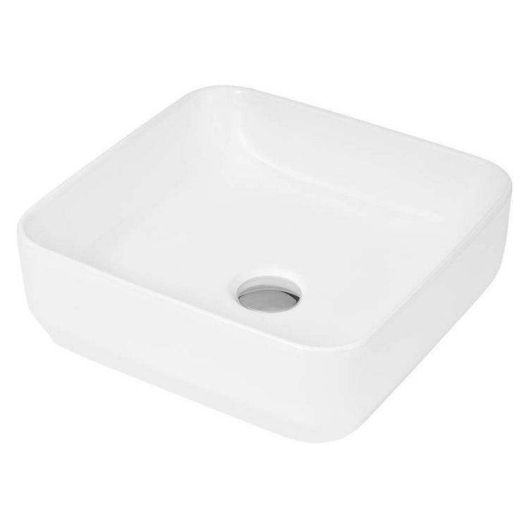 Nuie White 365mm Square Countertop Basin