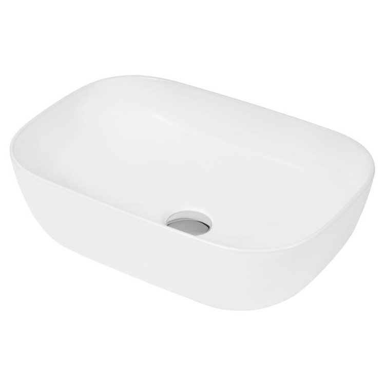 Nuie White 455mm Rectangular Countertop Basin