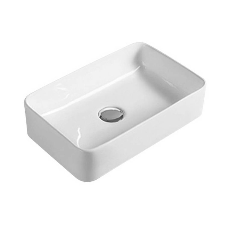 Nuie White 365mm Rectangular Countertop Basin