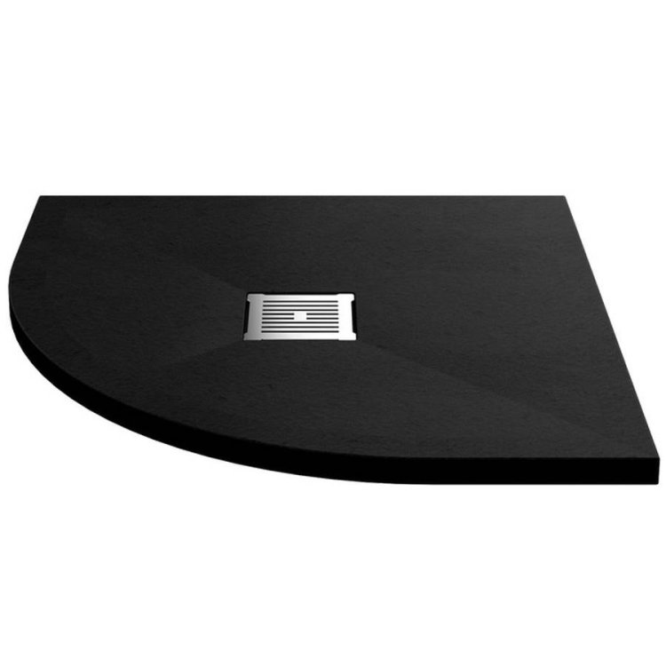 Nuie 800mm Black Slate Quadrant Slimline Shower Tray