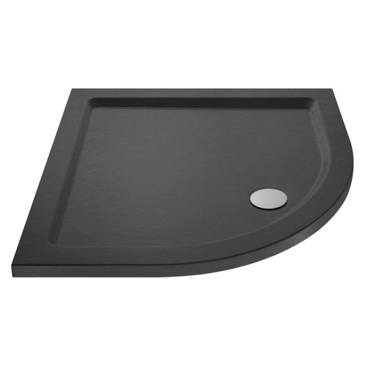 Nuie 800x800mm Slate Grey Quadrant Shower Tray