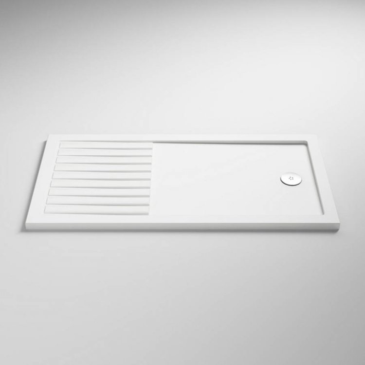 Nuie 1400x900mm White Slip Resistant Walk In Wetroom Shower Tray