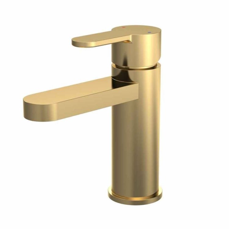 Nuie Arvan Brass Mono Basin Mixer with Push Button Waste