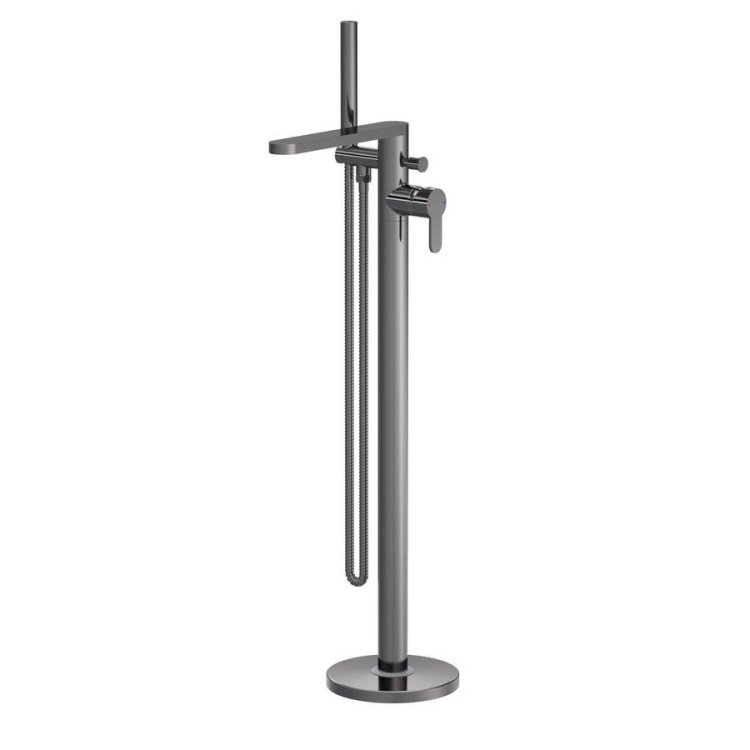 Nuie Arvan Gunmetal Freestanding Bath Shower Mixer