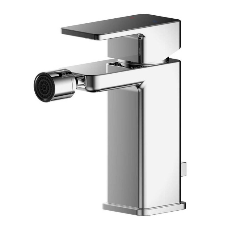 Nuie Windon Chrome Mono Bidet Mixer with Pop Up Waste