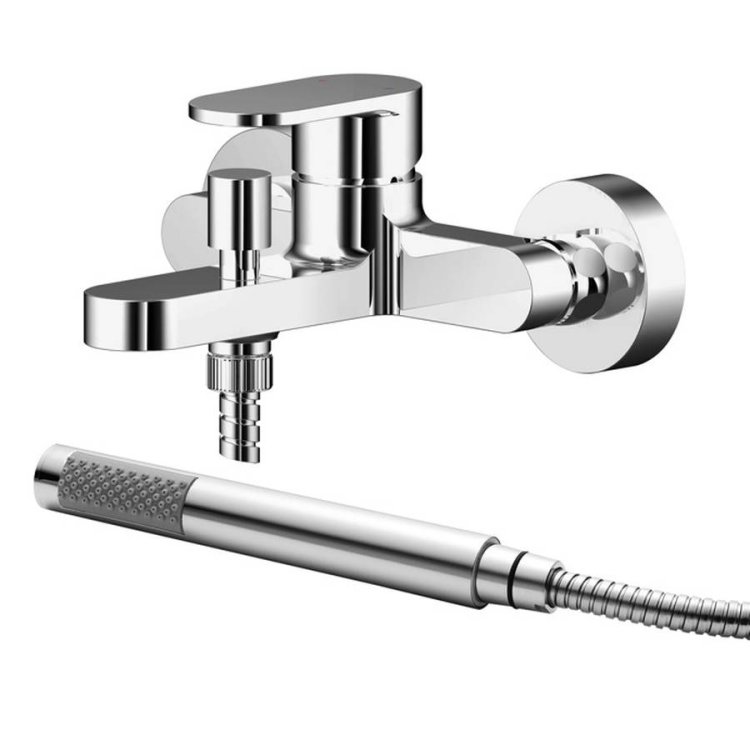 Nuie Binsey Chrome Wall Mounted Bath Shower Mixer