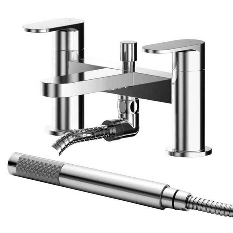 Nuie Binsey Chrome Deck Mounted Bath Shower Mixer