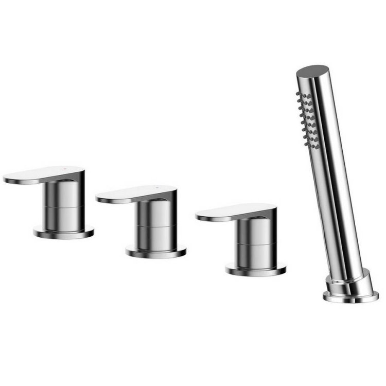 Nuie Binsey Chrome 4TH Bath Shower Mixer