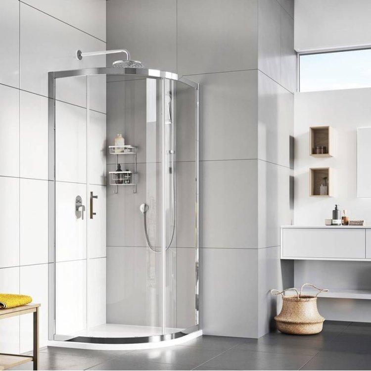 Roman Innov8 Chrome 900mm Curved Quadrant Shower Enclosure