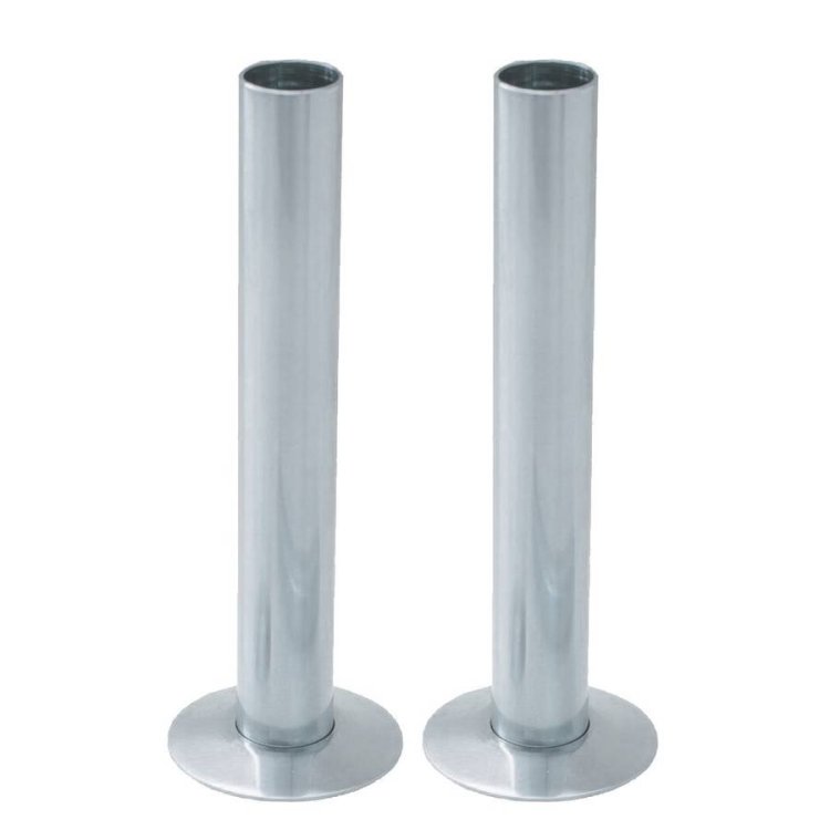 Kartell Chrome 15mm Pipe and Rosette Pair