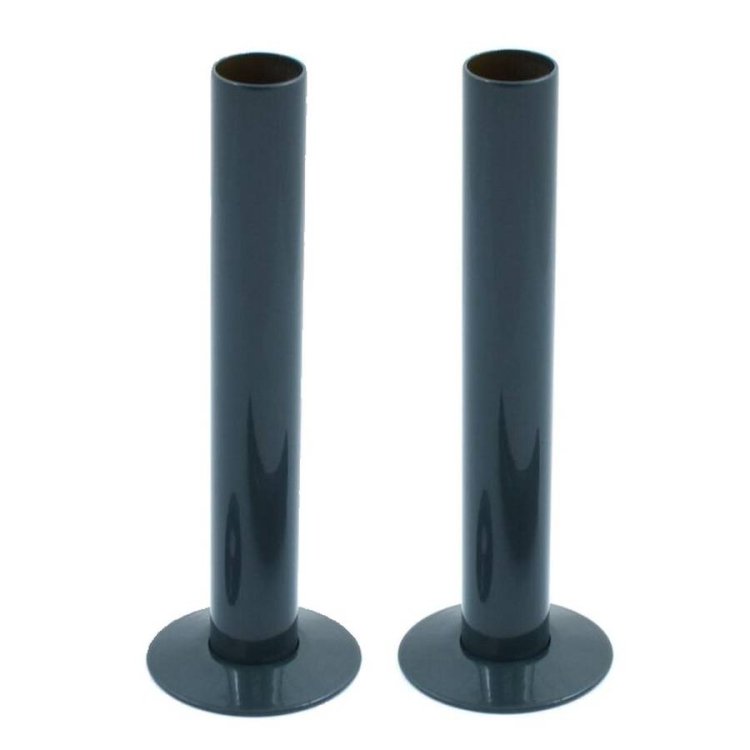 Kartell Anthracite 15mm Pipe and Rosette Pair