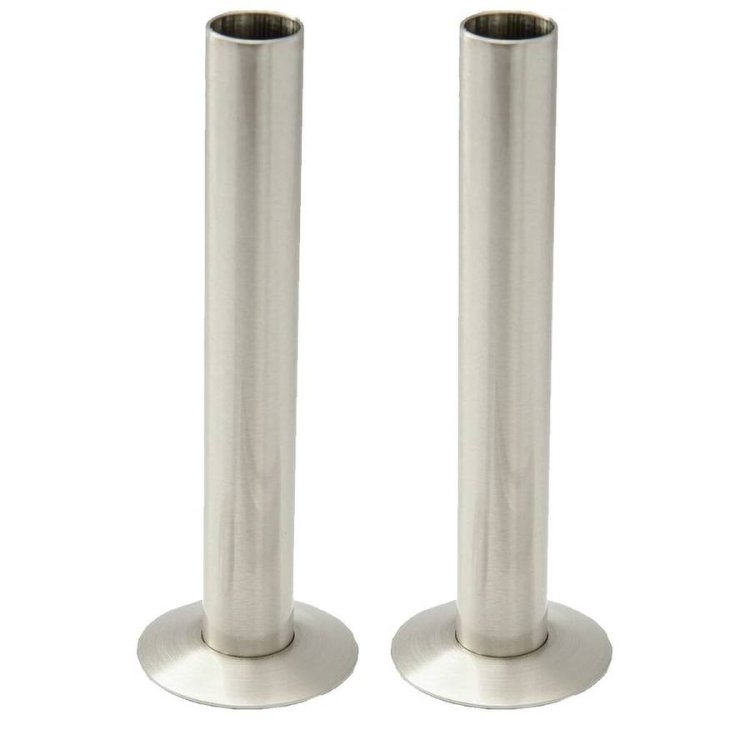 Kartell Nickel 15mm Pipe and Rosette Pair