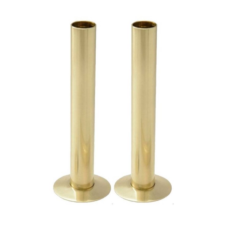 Kartell Brass 15mm Pipe and Rosette Pair