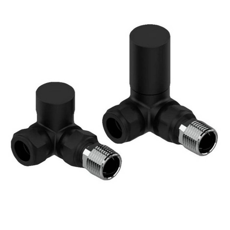 Kartell Black Corner Towel Rail Valves