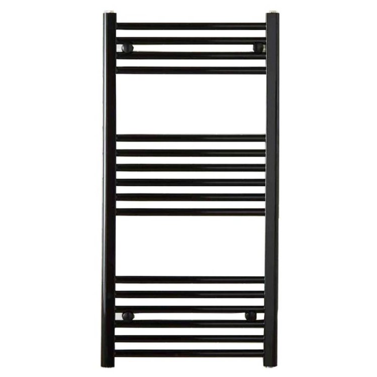 Kartell K-Rail Black 1600 x 400mm Straight 22mm Towel Rail