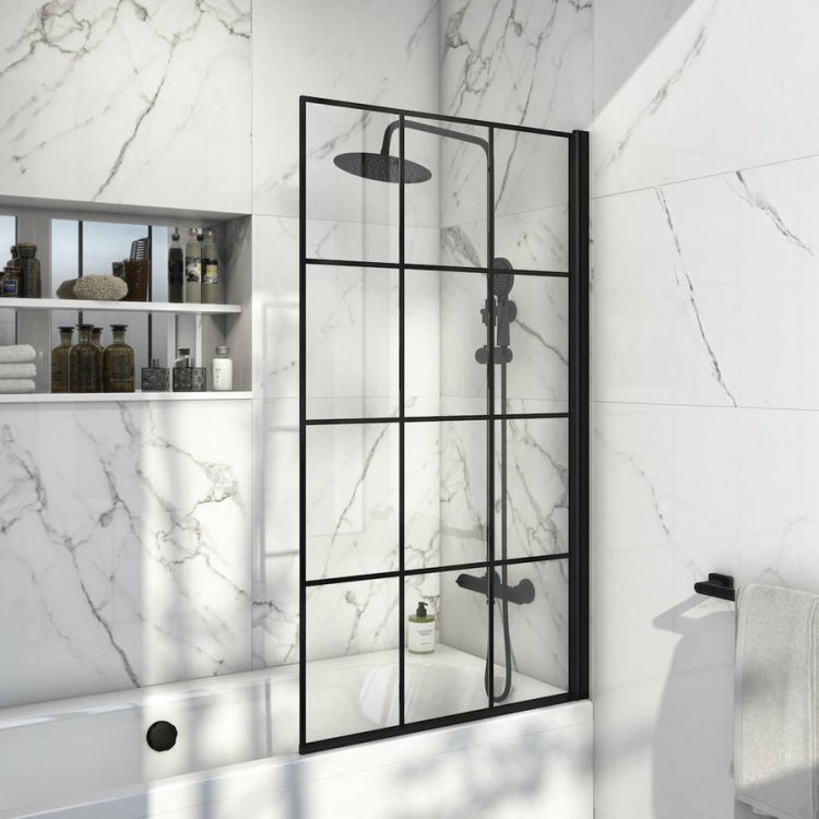 Scudo S6 Black Grid Bath Screen