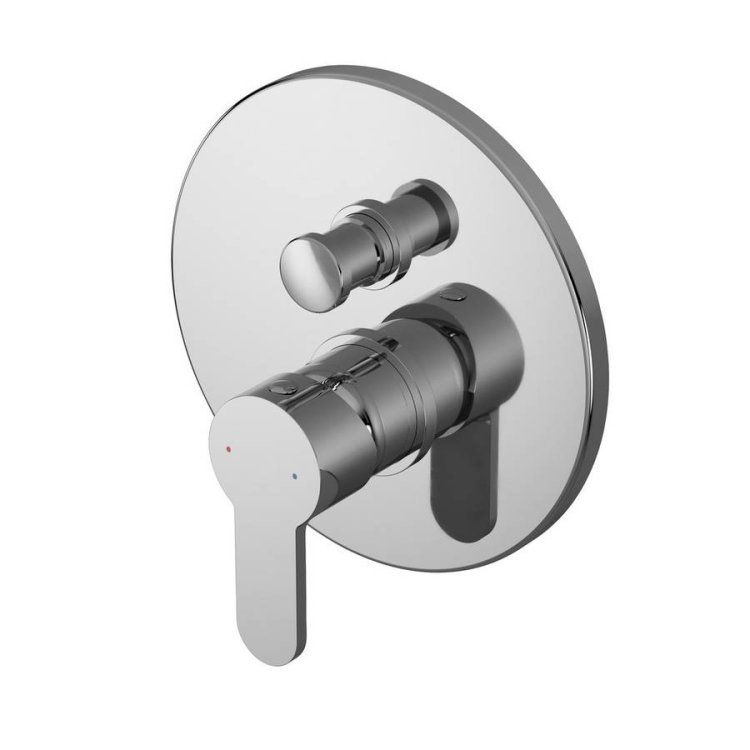 Nuie Arvan Chrome Manual Shower Valve with Diverter