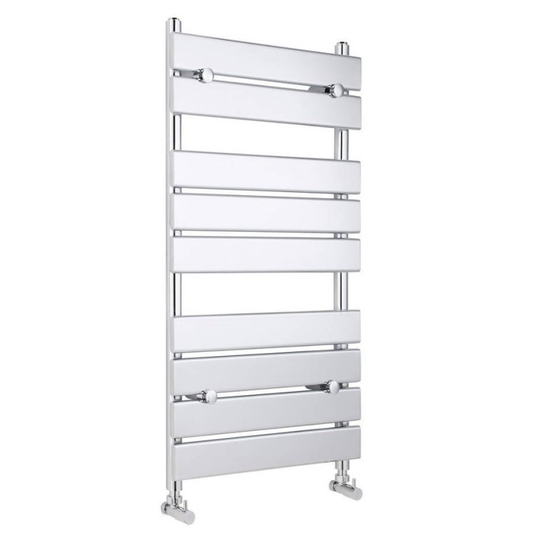 Nuie Piazza Chrome 950 x 500mm Heated Towel Radiator