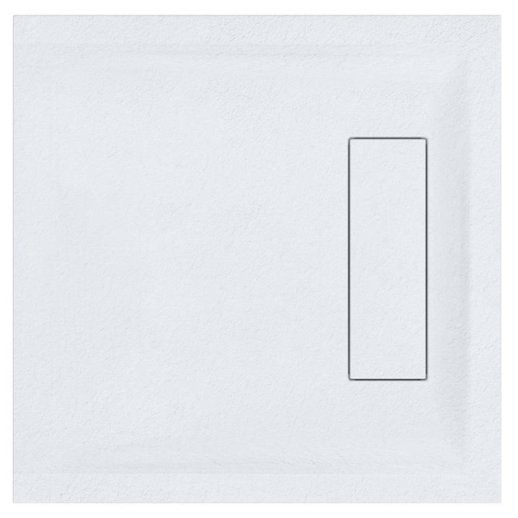 Roman Infinity 800mm White Slate Square Shower Tray