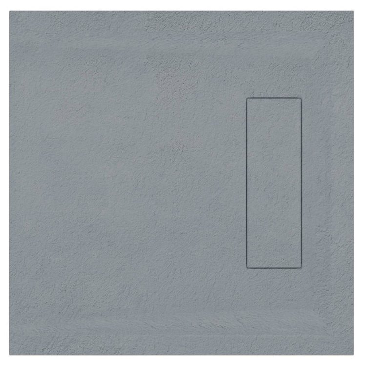 Roman Infinity 800mm Grey Slate Square Shower Tray