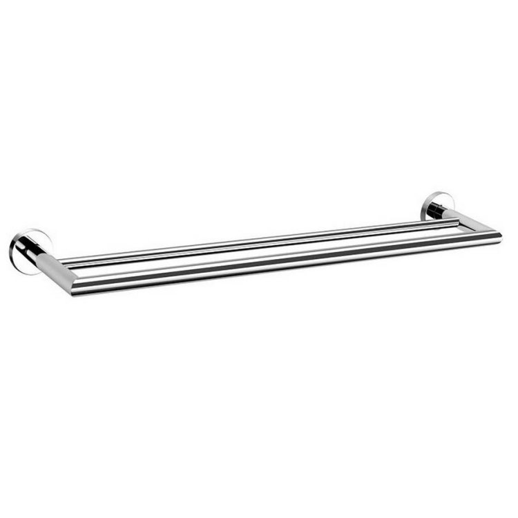 Scudo Delta Chrome Double 600mm Towel Rail