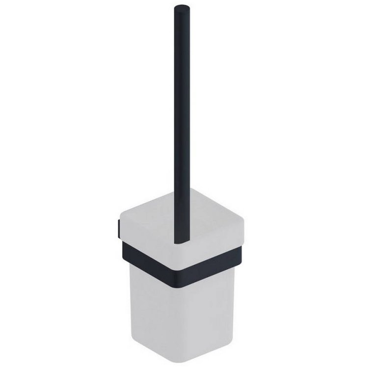 Scudo Mono Matt Black Toilet Brush Set